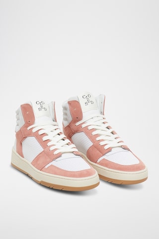 Zapatillas altas de piel - Rosa