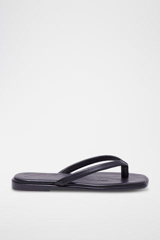Sandalias de piel ovina - Negro