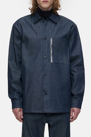 Sobrecamisa vaquera relaxed fit - Azul oscuro