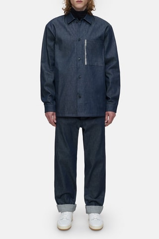 Sobrecamisa vaquera relaxed fit - Azul oscuro