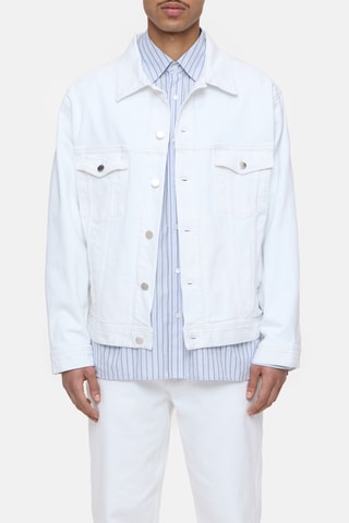 Chaqueta vaquera de algodón orgánico - Blanco