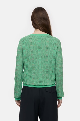 Jersey de lana y lino - Verde