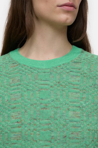 Jersey de lana y lino - Verde