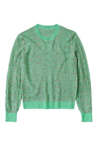 Jersey de lana y lino - Verde