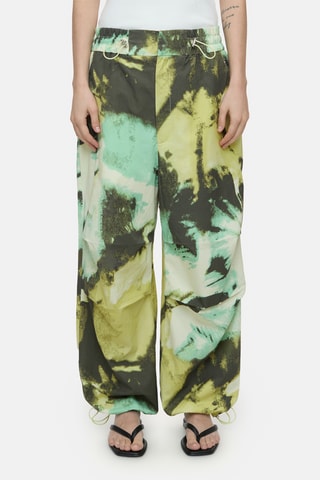 Pantalón cargo tie-dye - Amarillo claro