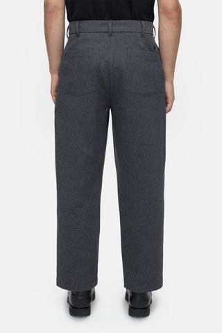 Pantalón loose de lana - Gris oscuro
