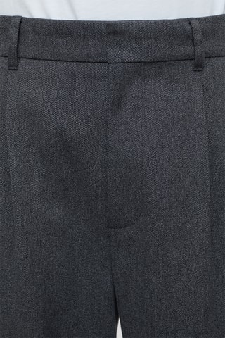 Pantalón loose de lana - Gris oscuro