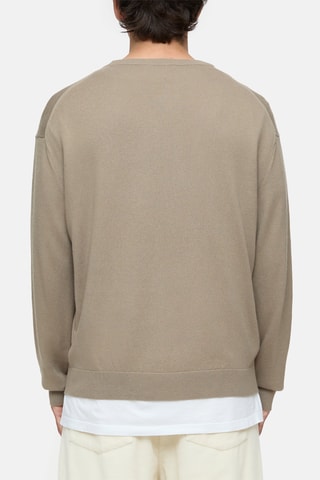Jersey de algodón orgánico y cachemir - Beige