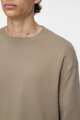 Jersey de algodón orgánico y cachemir - Beige