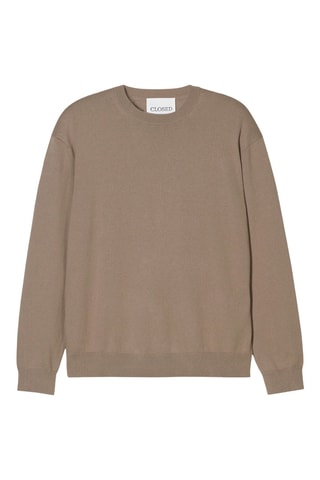 Jersey de algodón orgánico y cachemir - Beige