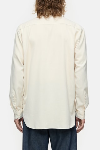 Sobrecamisa relaxed fit de algodón orgánico - Beige