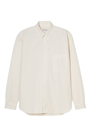 Sobrecamisa relaxed fit de algodón orgánico - Beige