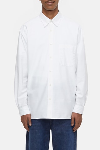 Sobrecamisa relaxed fit de algodón orgánico - Amarillo claro