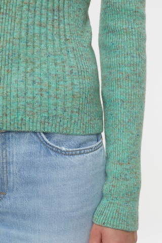 Jersey de lana y lino - Verde