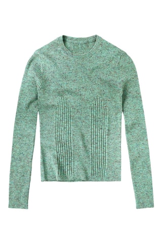 Jersey de lana y lino - Verde