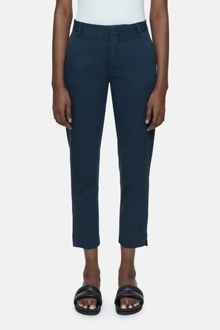 Pantalón slim de lino - Rosa claro