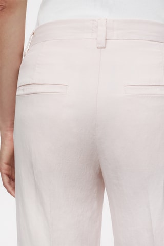 Pantalon slim en lin - Rose clair