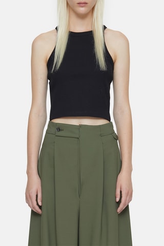 Crop top en coton biologique - Rose