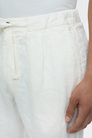 Pantalón tapered de lino - Blanco