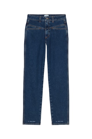 Vaquero tapered de tiro alto - Azul oscuro