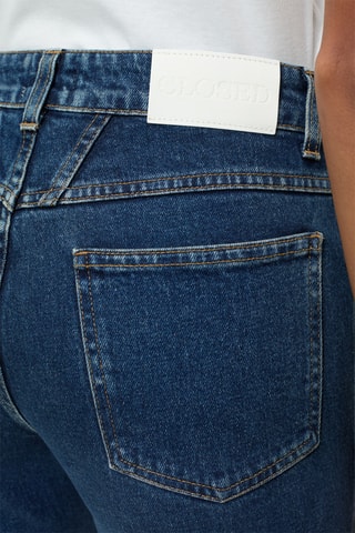 Vaquero tapered de tiro alto - Azul oscuro