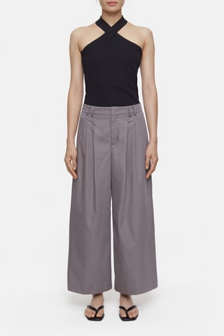Pantalon wide legs - Bleu
