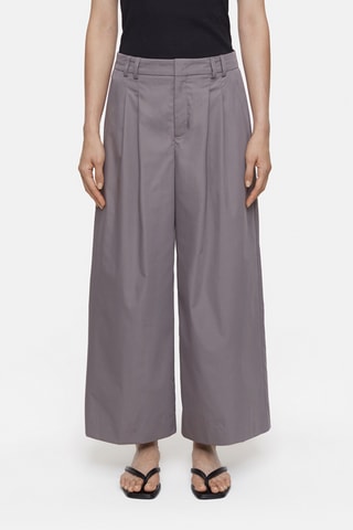 Pantalón wide leg - Gris