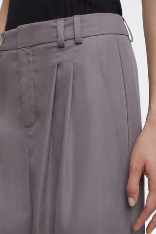 Pantalón wide leg - Gris