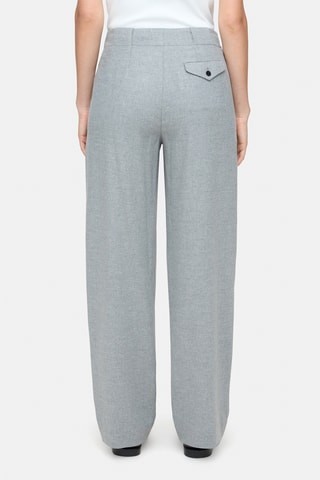 Pantalón straight de lana - Gris claro