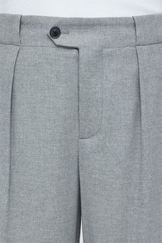 Pantalón straight de lana - Gris claro