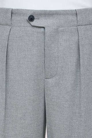 Pantalón straight de lana - Gris oscuro