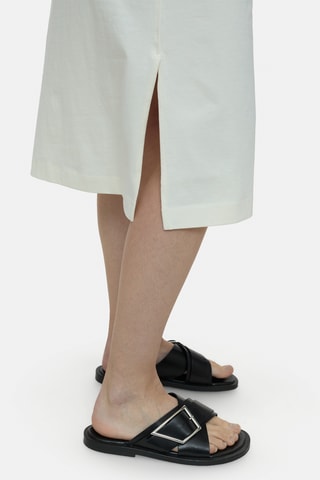 Robe droite en coton biologique - Blanc