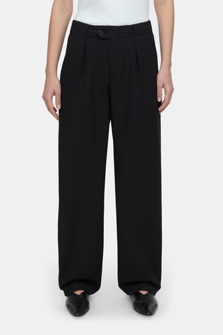 Pantalón straight. - Negro