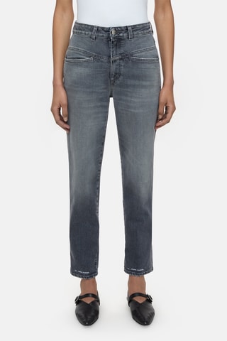 Vaquero tapered de tiro alto - Gris