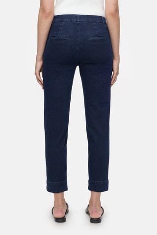 Vaquero slim 7/8 de algodón orgánico - Azul oscuro