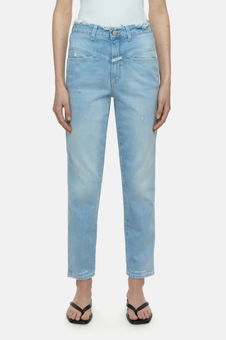 Biologisch Katoenen Jeans Hoge Taille - Lichtblauw