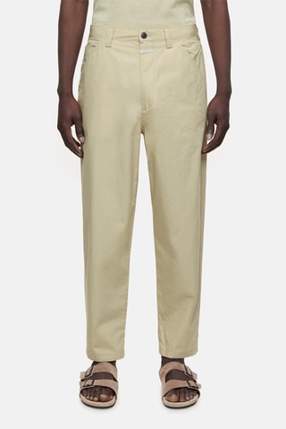 Pantalón relaxed fit de tiro alto - Verde claro