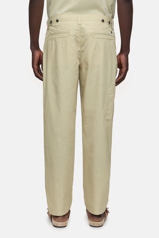 Pantalón relaxed fit de tiro alto - Verde claro