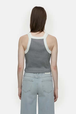 Crop top de algodón orgánico - Negro