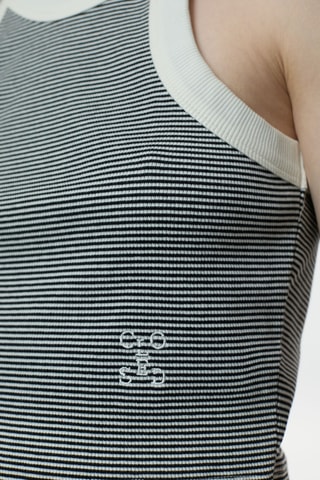 Crop top de algodón orgánico - Negro