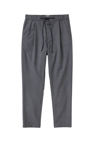 Pantalón regular fit de lana - Gris oscuro