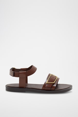 Sandalias de piel - Marrón