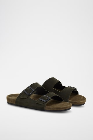 Sandalias de nobuk - Azul