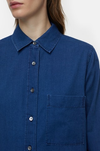 Camisa vaquera regular fit - Azul oscuro