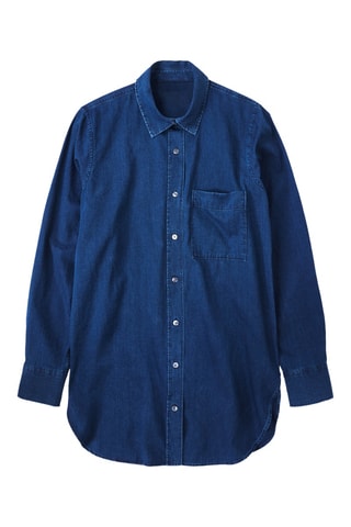 Camisa vaquera regular fit - Azul oscuro