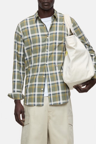 Camisa regular fit de algodón orgánico - Verde claro