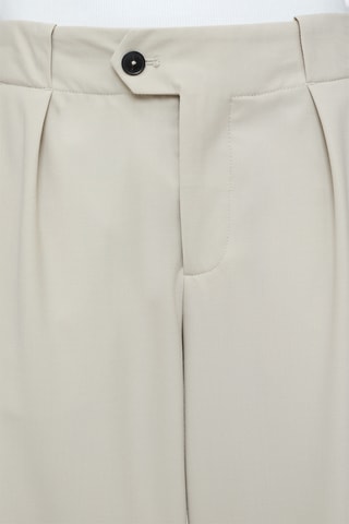 Pantalón straight de lana virgen - Topo