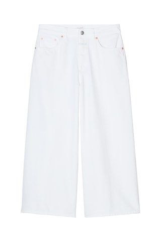 Vaquero relaxed fit de tiro alto - Blanco