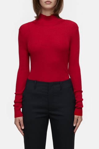 Jersey de lana y cachemir - Rojo