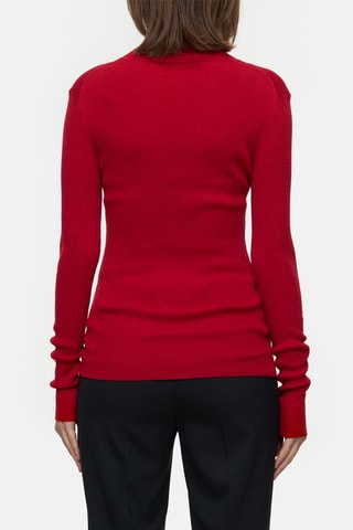 Jersey de lana y cachemir - Rojo